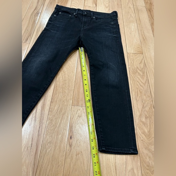 R13 The Drop Slim Cropped Black Stretch Jeans - Women’s Size 26 - made in Italy - Picture 9 of 12